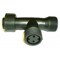акс.гірл DELUX Connector T-type 2 вих IP44 new черн. EN - (90009018)