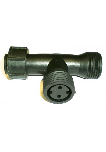 акс.гирл DELUX Connector T-type 2 вых IP44 new чёрн. EN - (90009018)