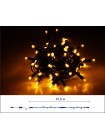 String light (ланцюг, пряма) Static (статичний, без мигання) чорний кабель - 200 LED 10м - жовтий