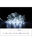 String light (ланцюг, пряма) Static (статичний, без мигання) білий кабель - 200 LED 10м - холодний білий