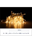 String light (ланцюг, пряма) Static (статичний, без мигання) білий кабель - 200 LED 10м - теплий білий