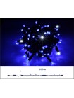 String light (ланцюг, пряма) Flicker / Flash (мерехтіння, флеш білого кольору) чорний кабель - 200 LED 10м - синій