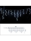 Icicle (бахрома) Static (статичний, без мигання) білий кабель - 120 LED 2.0х0.9м - холодний білий