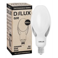 лампа Світлодіодна DELUX OLIVE 100w Е40 6000K заміна ртутно-вольфрамової лампи - 90015385
