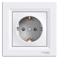 розетка SCHNEIDER ASFORA EPH2900221 з з/к зі штор. біла