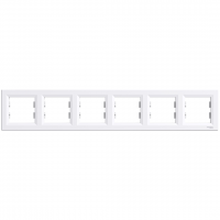 эл.рамка SCHNEIDER ASFORA EPH5800621 6-я горизонт.белая