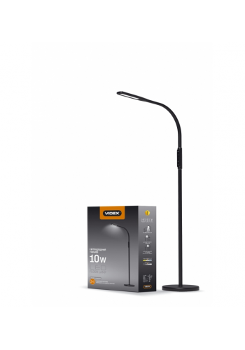 Свiтлодiодній торшер підлоговий VIDEX VL-TF0701B 10W 3000-5500K 220V