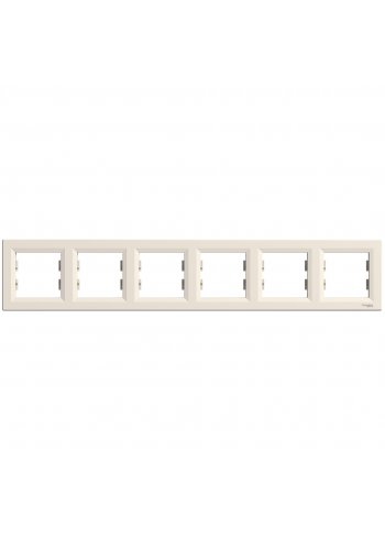 эл.рамка SCHNEIDER ASFORA EPH5800623 6-я горизонт.крем