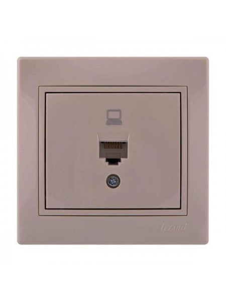 Розетка компьютерная Mira 701-0303-139 LEZARD кремовая Розетка компьютерная Mira 701-0303-139 LEZARD кремовая