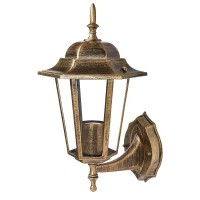 светильник садово-парковый DELUX PALACE A001 60W E27 черный-золото IP 44 - (90011332)