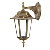 світильник садово-парковий DELUX PALACE A002 60W E27 чорний-золото IP 44 - (90011337)