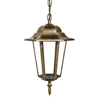 светильник садово-парковый DELUX PALACE A005 60W E27 черный-золото IP 44 - (90011341)