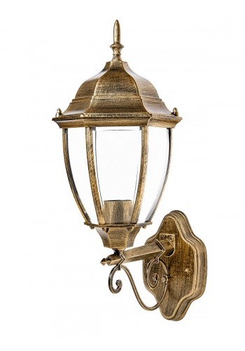 світильник садово-парковий DELUX PALACE A008 60W E27 чорний-золото IP 44 - (90011355)