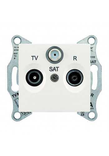 Розетка TV/R/SAT, прохідна, 8 dB Sedna SDN3501223 слонова кістка