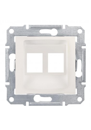 Накладка двухмодульной AMP, MOLEX, KELINE, кат. 5e, 6 UTP Sedna SDN4400623 слонова кістка