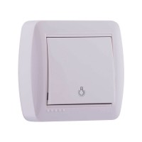Кнопка звонка белый Lezard Demet 711-0200-103