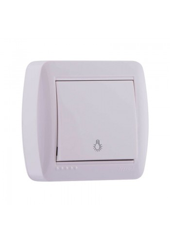 Кнопка дзвінка білий Lezard Demet 711-0200-103