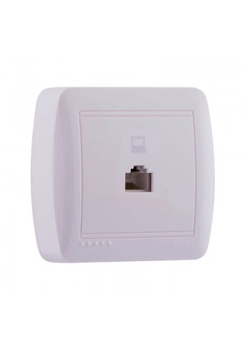 Розетка наружная компьютерная RJ-45 белый Lezard Demet 711-0200-139