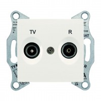 Розетка TV/R, оконечная, 1 dB Sedna SDN3301623 слоновая кость