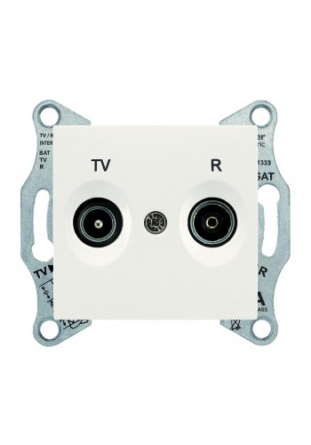 Розетка TV/R, проходная, 4 dB Sedna SDN3301823 слоновая кость