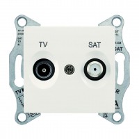 Розетка TV/SAT, прохідна, 8 dB Sedna SDN3401223 слонова кістка
