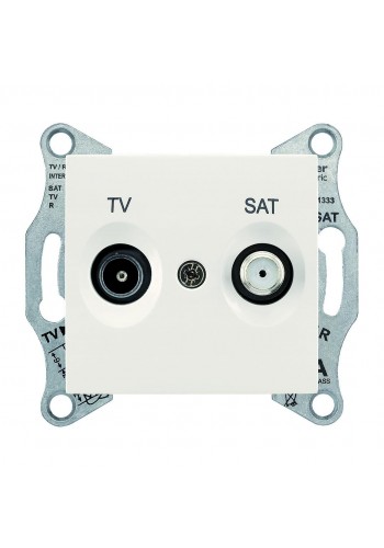 Розетка TV/SAT, проходная, 8 dB Sedna SDN3401223 слоновая кость