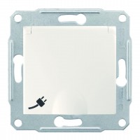 Розетка із заземленням 16 A - 250 В з захисними шторками і кришкою Sedna SDN3100123 слонова кістка
