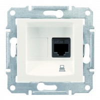 Компьютерная розетка RJ45, кат. 6, экр. STP, с пружинными зажимами  Sedna SDN4900123 слоновая кость
