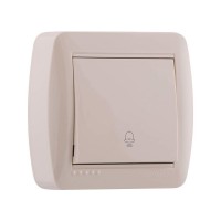 Кнопка звонка крем Lezard Demet 711-0300-103