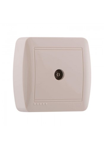 Розетка зовнішня TV крайова крем Lezard Demet 711-0300-130