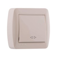 Выключатель наружный проходной крем Lezard Demet 711-0300-105